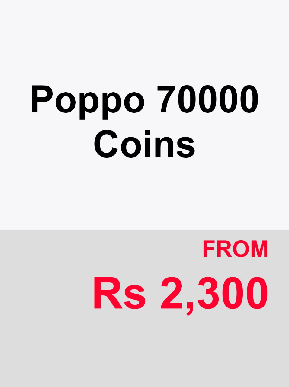 Poppo 70000 Coins