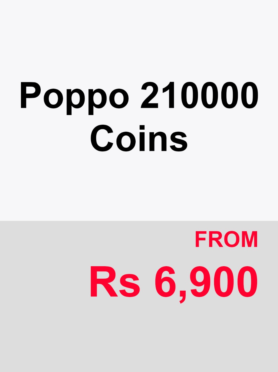 Poppo 210000 Coins