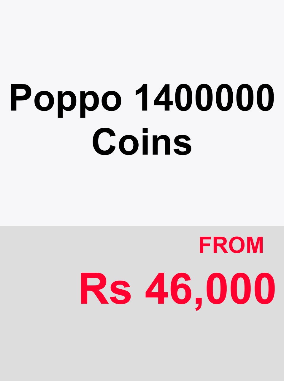 Poppo 1400000 Coins